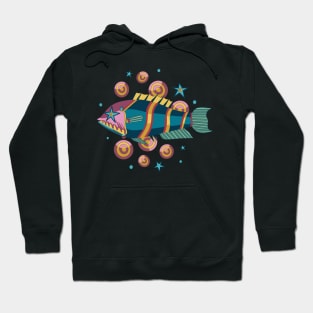 Fish Star pattern Hoodie